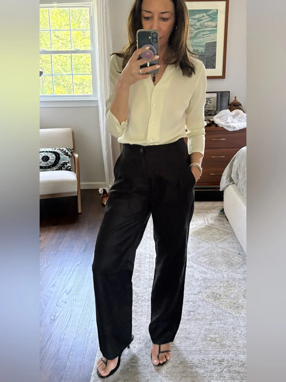 Banana Republic Black Linen Pants New with Tag